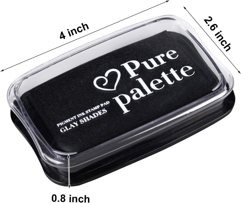 Fstaor Large Black Ink Pad for Rubber Stamps, 4 × 2.6 inch Ink Pads Permanent for Paper Wood Fabric - Black - Image 2